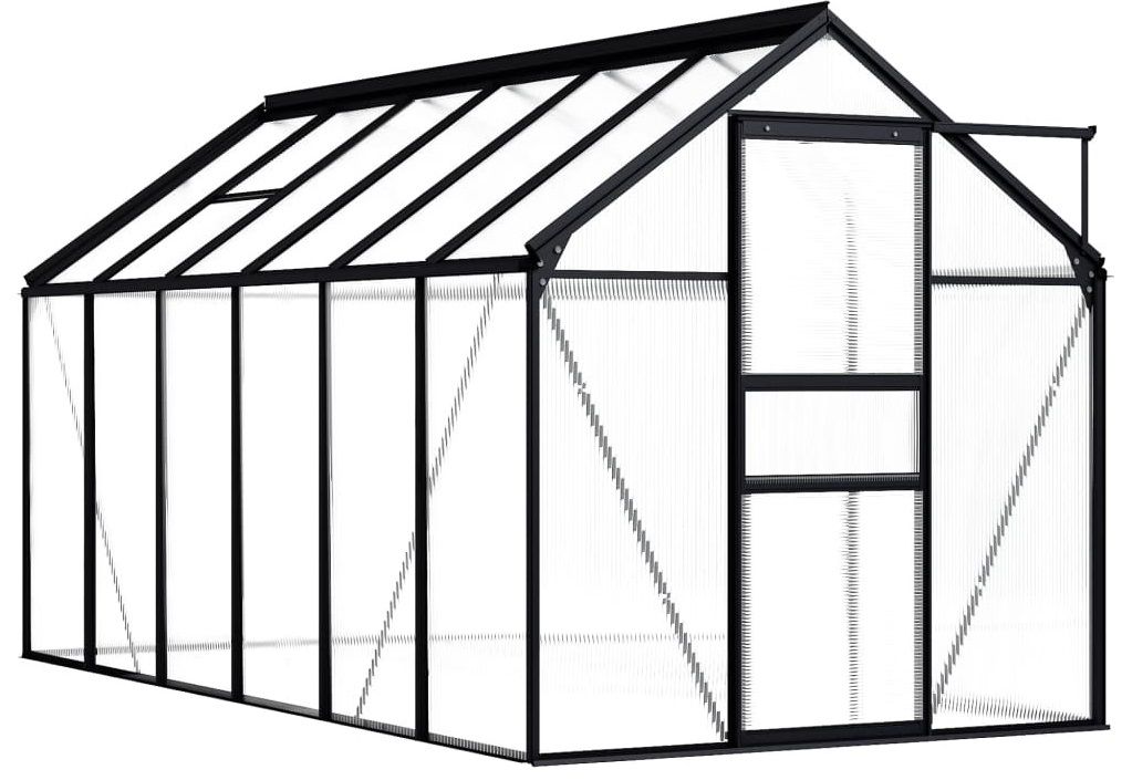 Vidaxl Szklarnia Antracytowa Aluminium 7,03M² 48212 -1