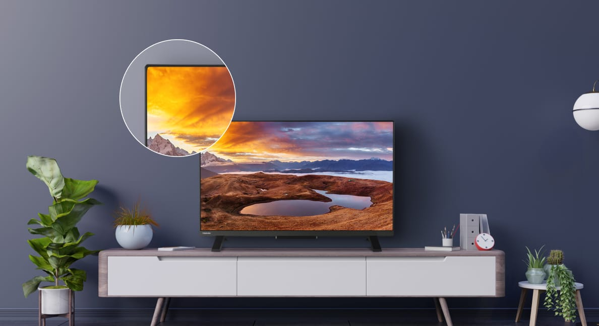 Toshiba 32WV2E63DG - bezramkowy design