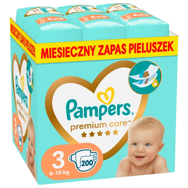 Pampers Premium Care Rozmiar 3, 6-10 kg 200 szt.