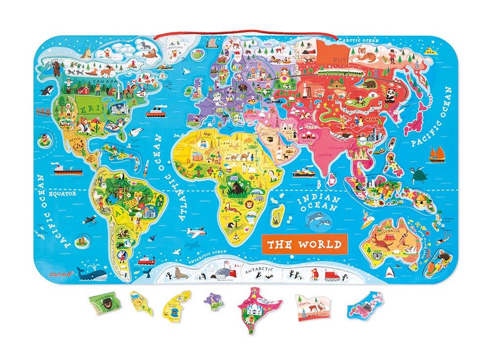 Janod puzzle mapa świata