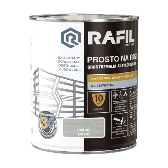 Rafil Prosto na Rdzę połysk srebrny 0,75L