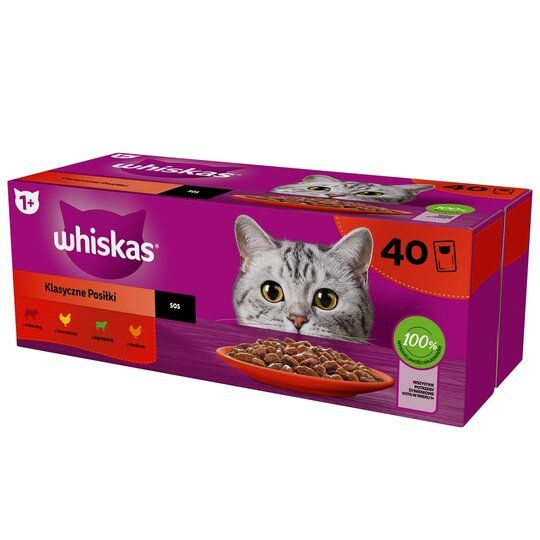 Whiskas Adult 40x85g Klasyczne Posiłki