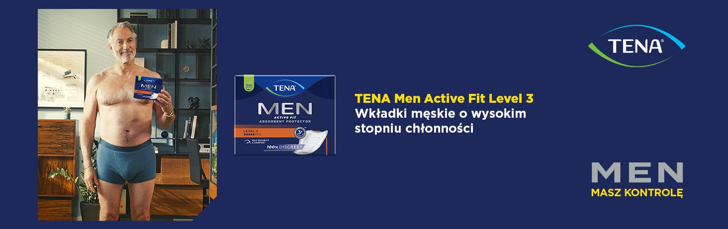 TENA Men active fit 3 banner