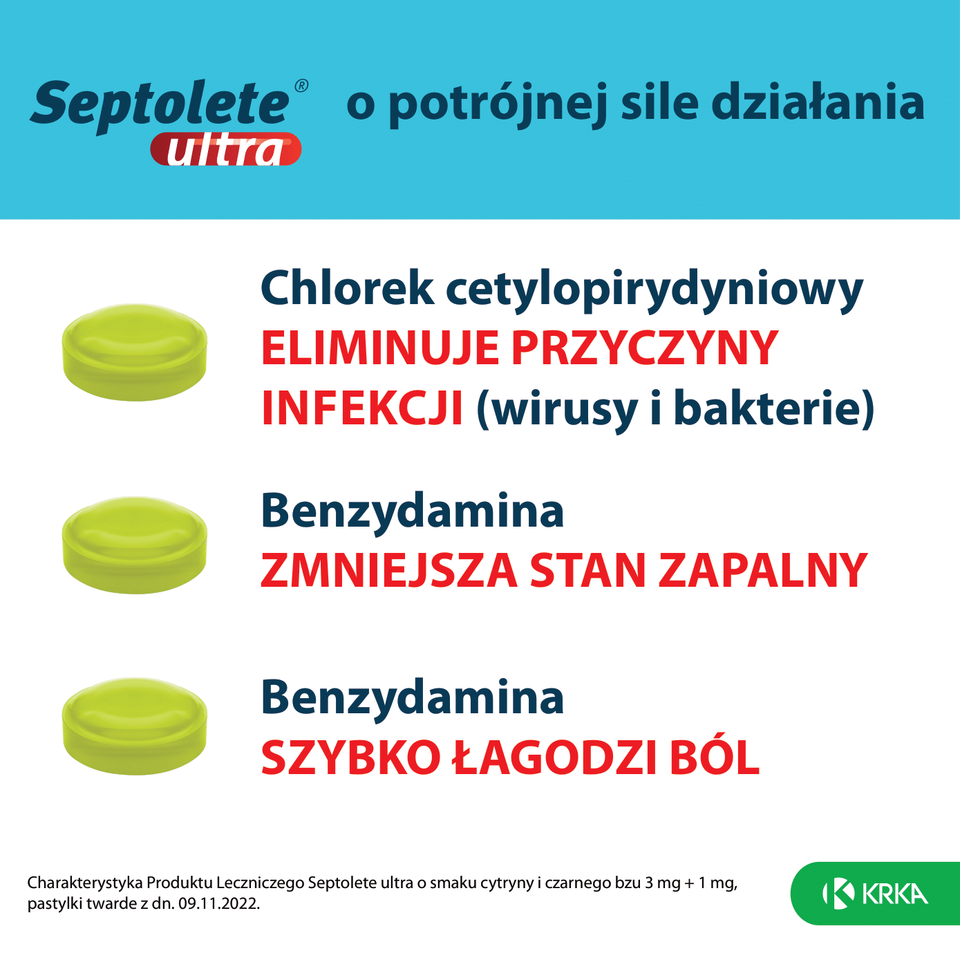 Septolete ultra o smaku cytryny i czarnego bzu 16 past. - 3