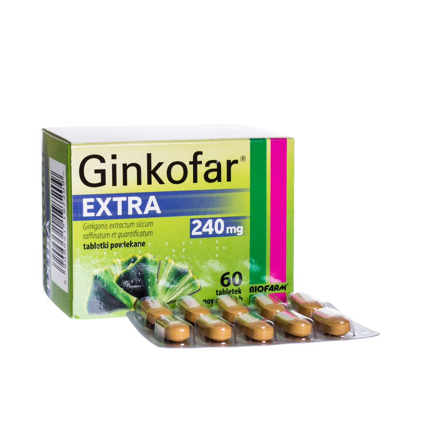 Ginkofar Extra 240mg 60 tabl zdj produktu 2