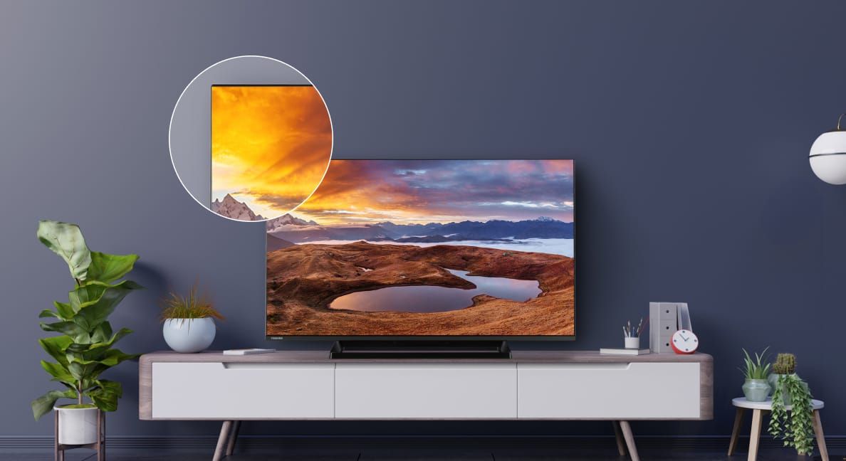 Toshiba 43LV3E63DG - bezramkowy design