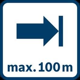 Zasięg pracy do 100 m