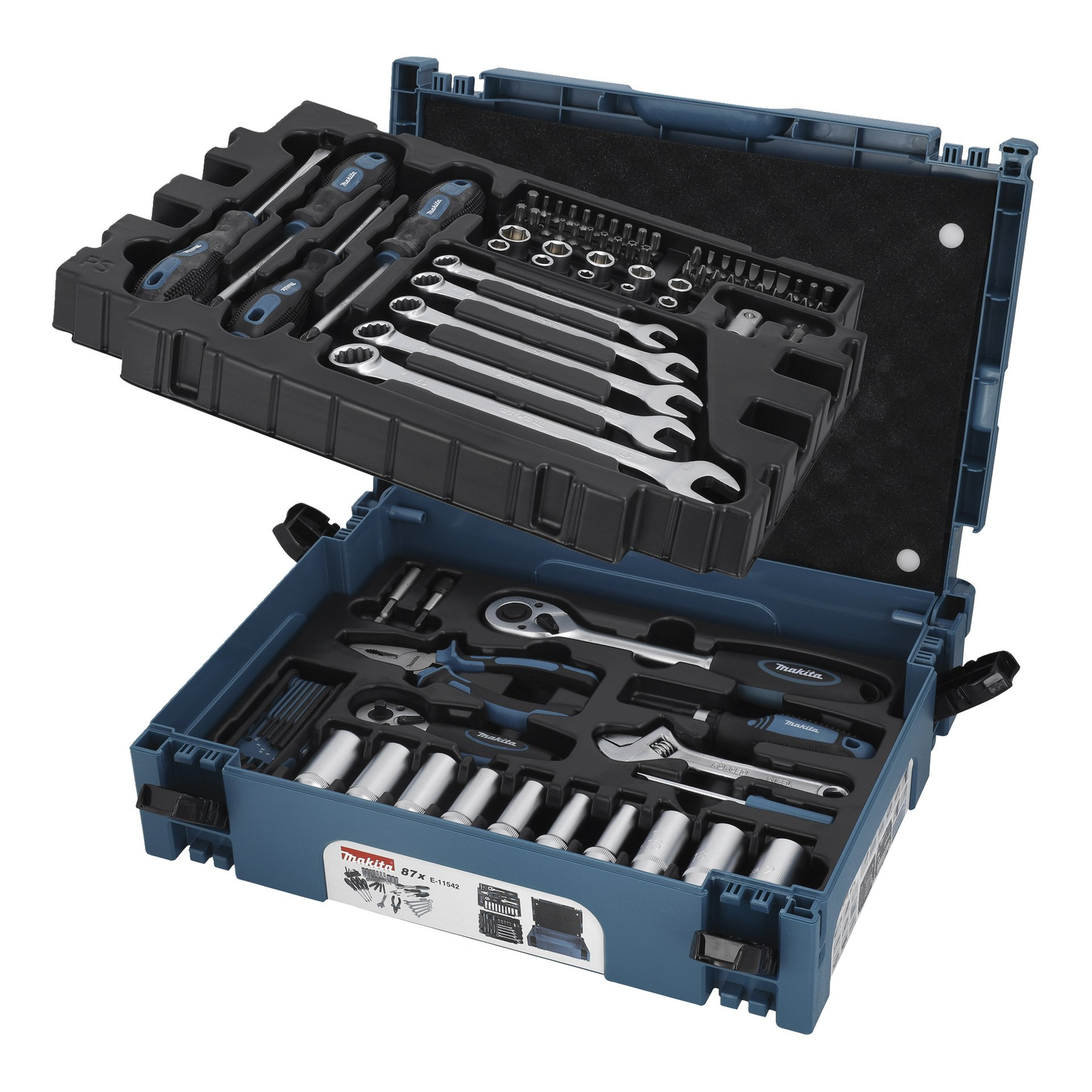 Makita Zestaw Narzędzi 87El. W Walizce E-11542
