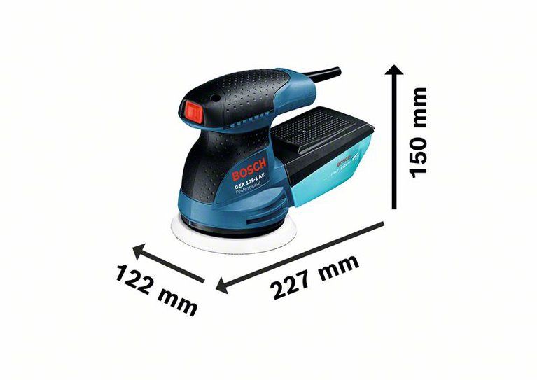 Bosch GEX 125-1 AE Professional wymiary