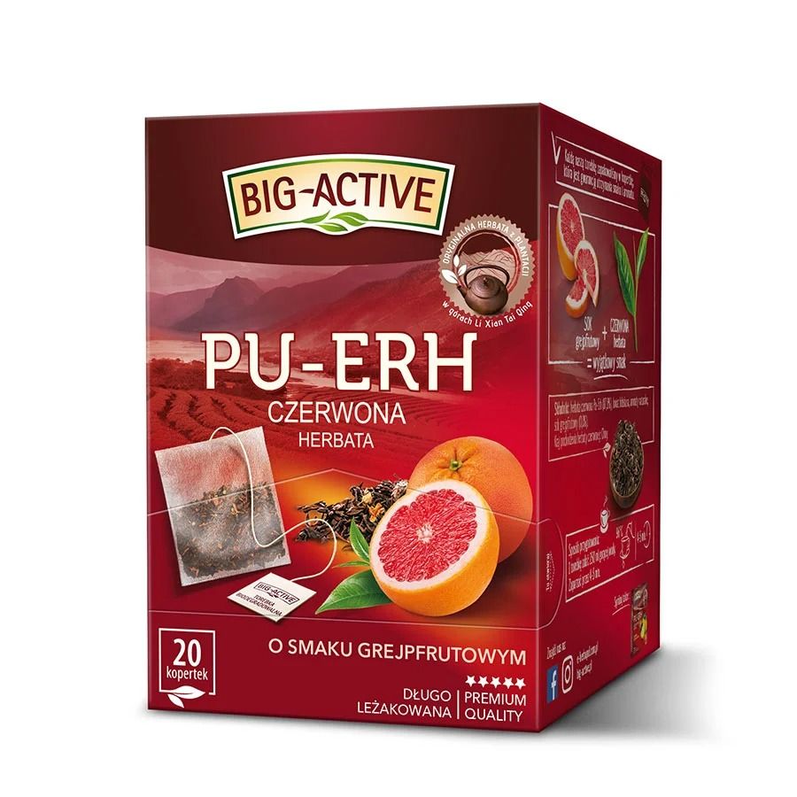 Big-Active Pu-Erh Herbata czerwona o smaku grejpfrut
