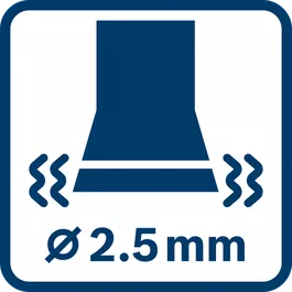 Wartość emisji drgań ah ∅ 2,5 mm
