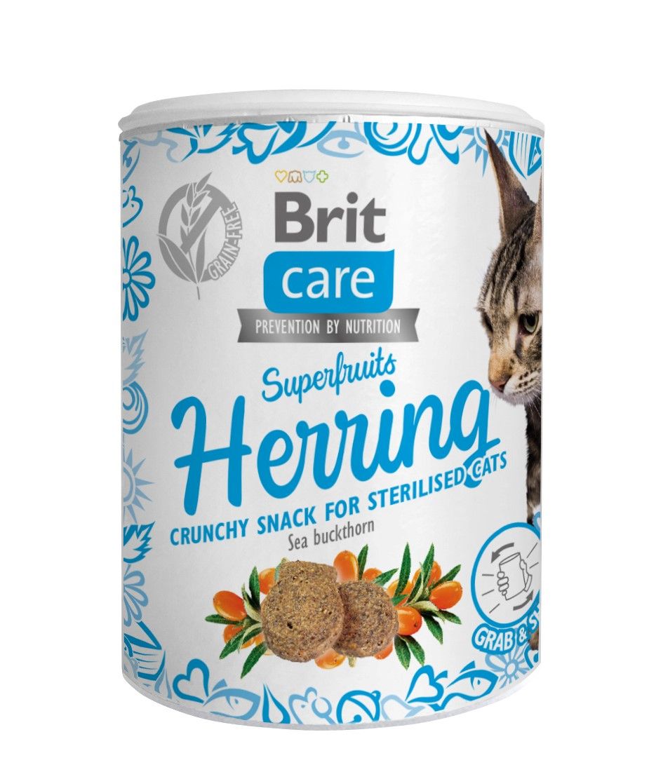Brit Care Cat Snack Superfruits Herring