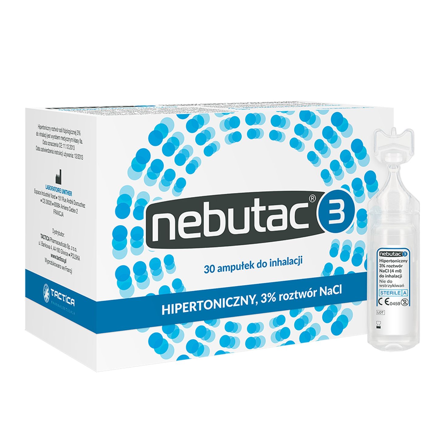 NEBUTAC 3, roztwór 3% NaCl, 30 amp x 4 ml