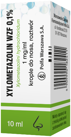 Xylometazolin WZF 0,1% krople do nosa opakowani 10ml