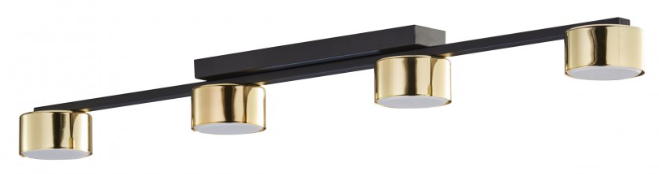 Tk-Lighting Dallas Gold Black Lampa Sufitowa 4 Pł (6095)