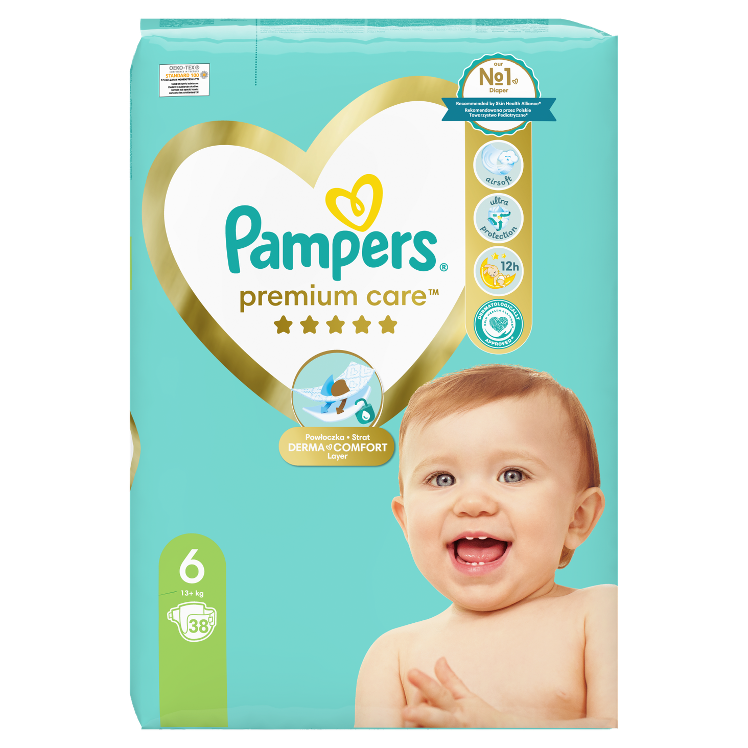 Pampers Premium Care rozmiar 6, 38 sztuk, 13kg+ zdj 7