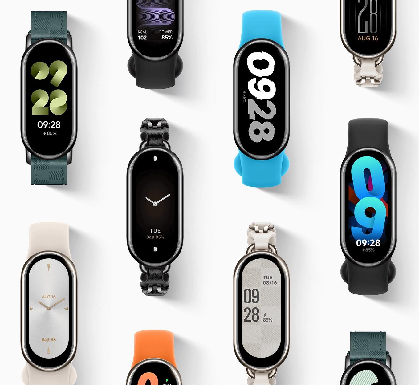 Mi Band 8 - wybór tarcz