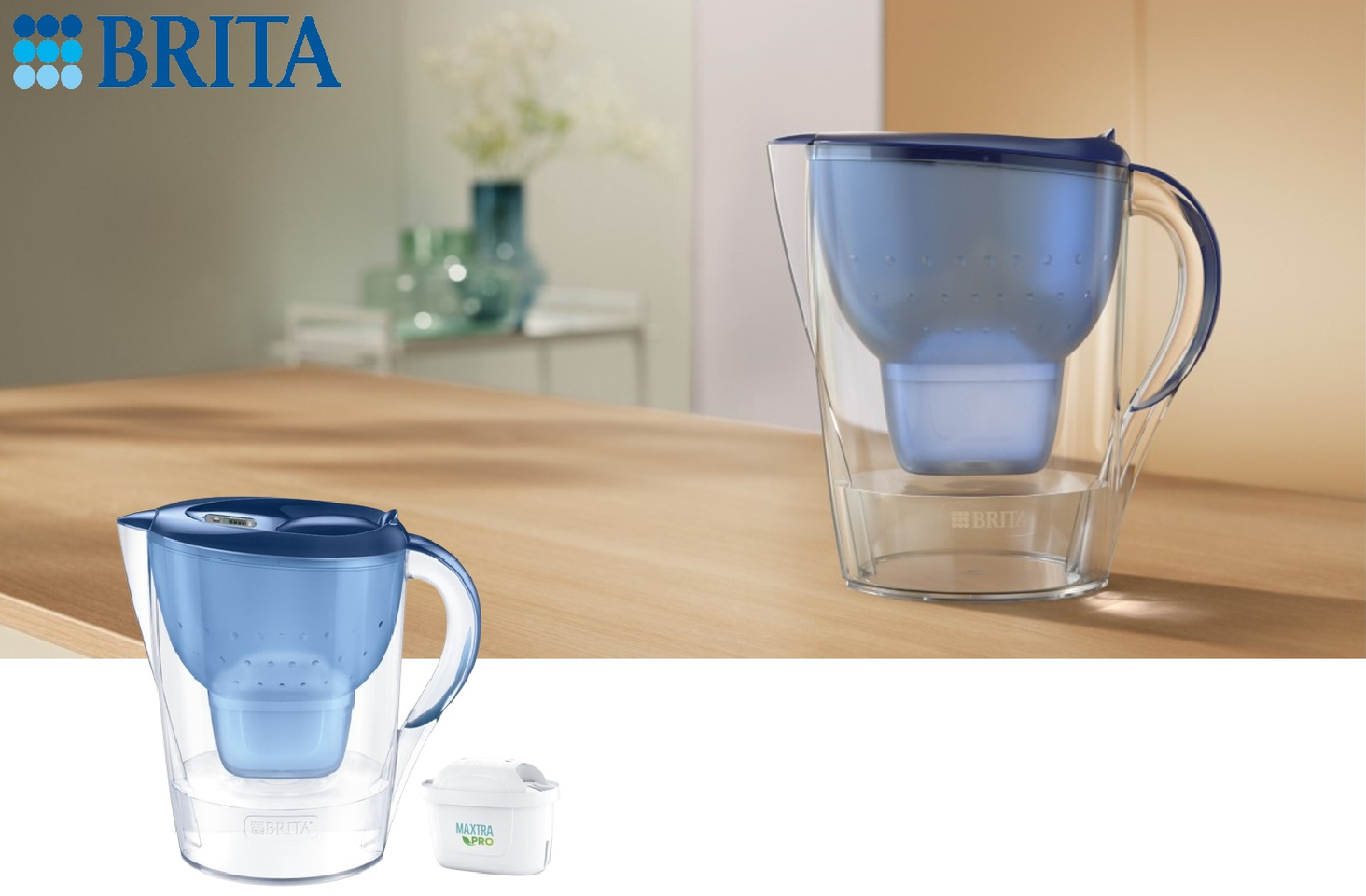 BRITA dzbanek Marella XL niebieski baner lifestyle