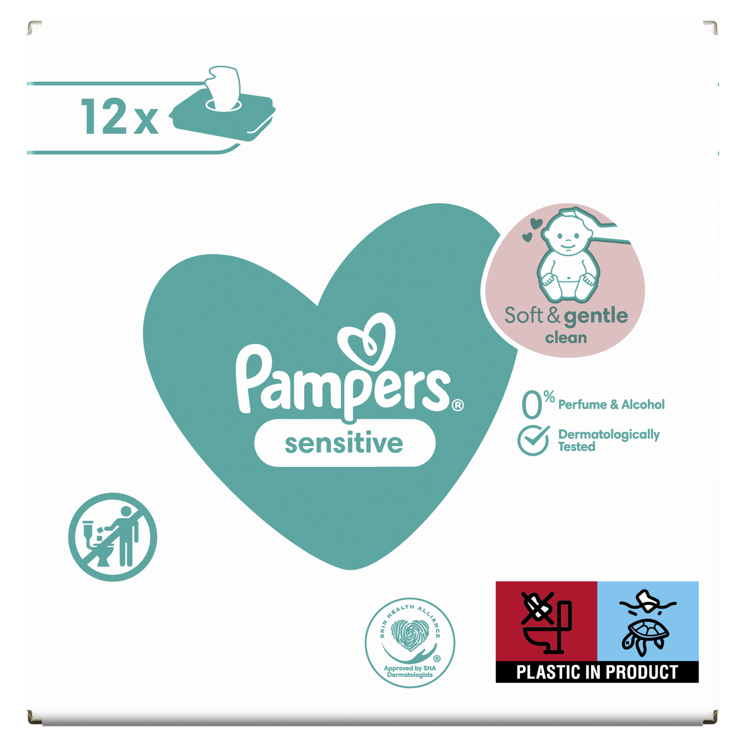 Pampers Sensitive 12x52 szt. zdj produktu 7