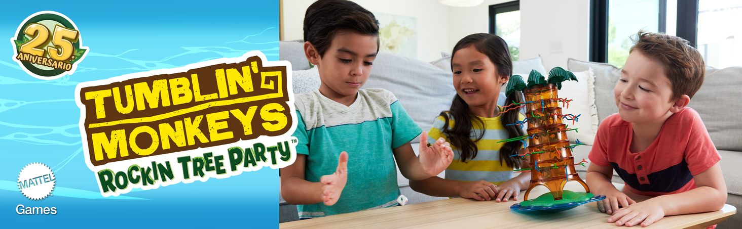 Mattel Gry Spadające małpki Zabawa na drzewie HTW65 2