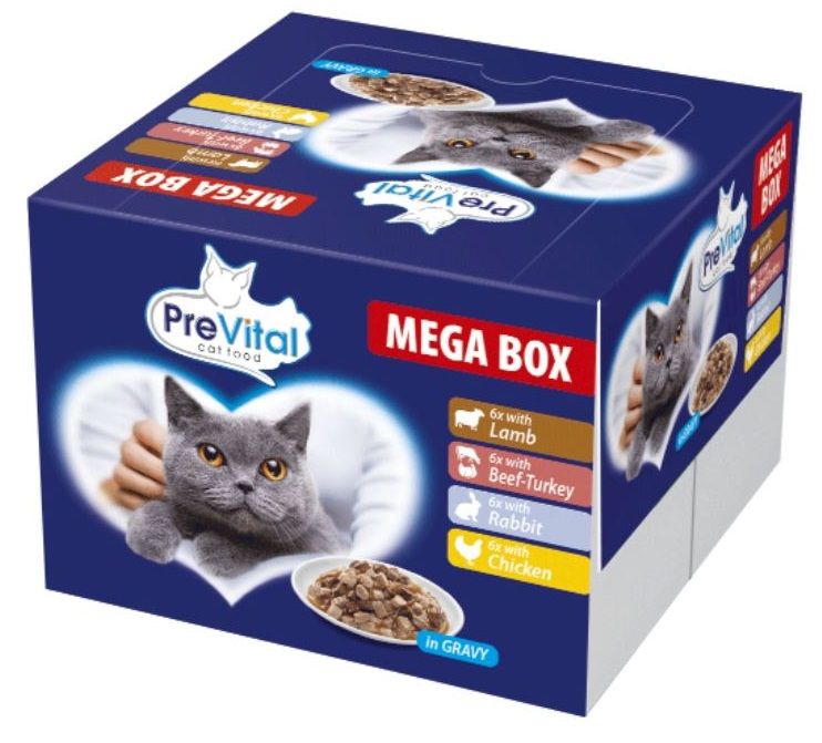 Prevital Mega Box Mokra Karma Dla Kotów 24x100G