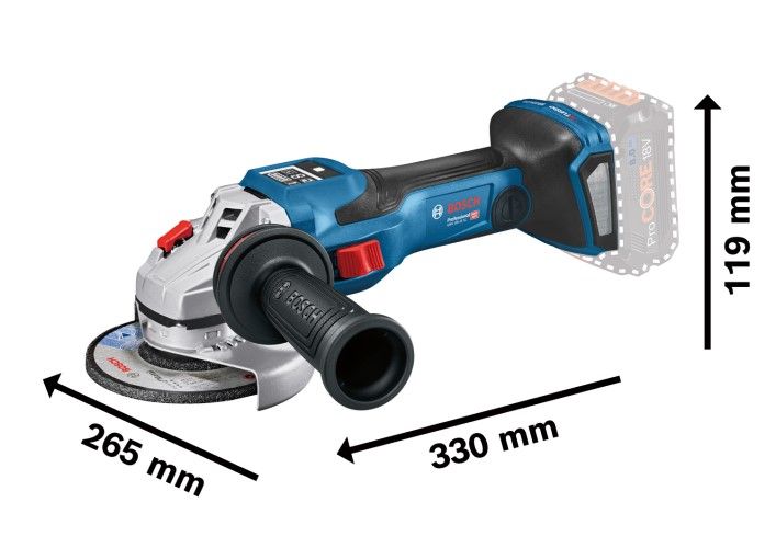 Bosch GWS 18V-15 SC Professional wymiary