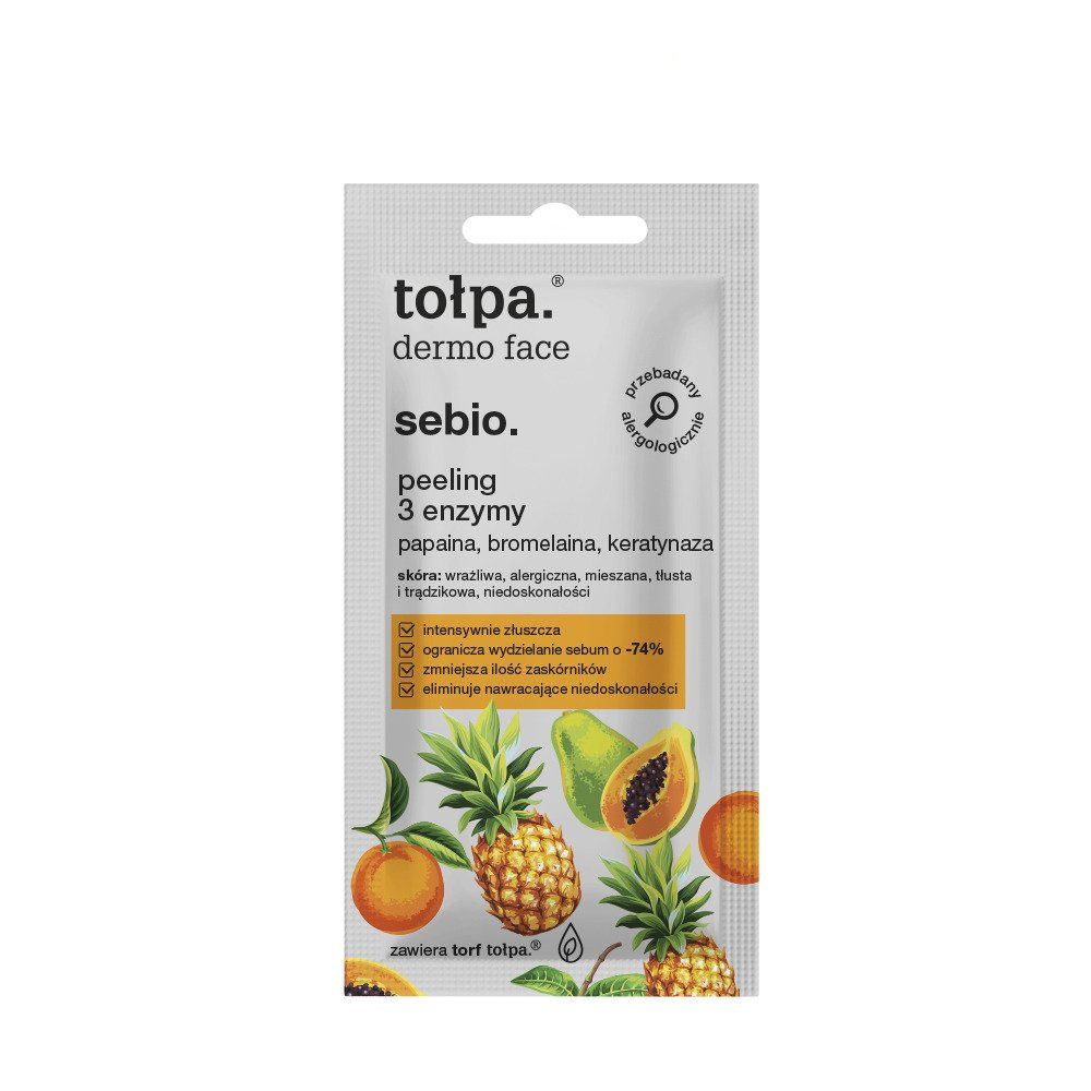 tołpa. sebio, peeling 3 enzymy (saszetka) 8 ml