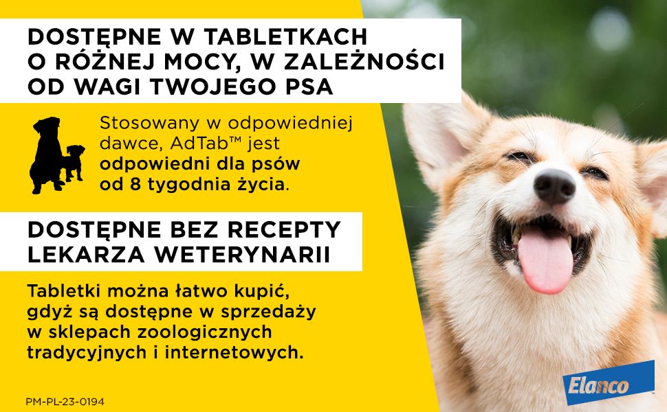 Elanco AdTab Dog 2,5-5,5kg - dostępne w 2 dawkach