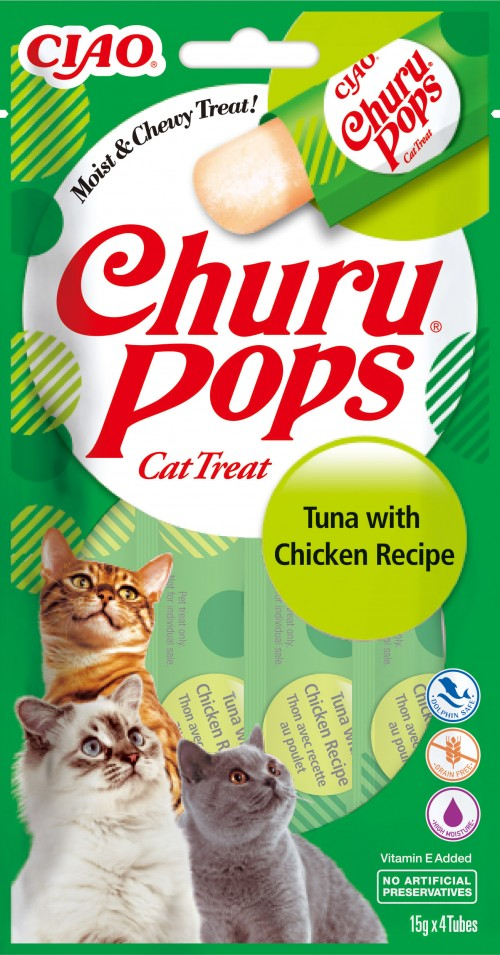 Inaba Churu Cat Pops Tuńczyk z kurczakiem 4x15g