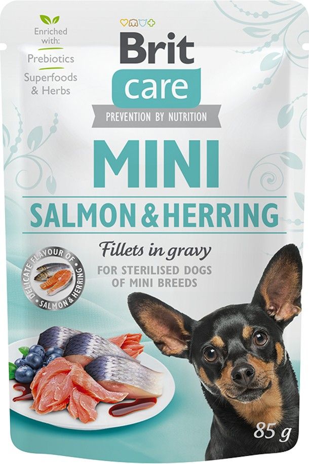 Brit Care Mini Salmon&Herring Fillets In Gravy 85G