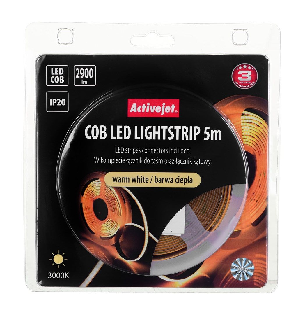 ActiveJet Taśma LED COB Biały Ciepły 5m AJECOB5MCIEP_2