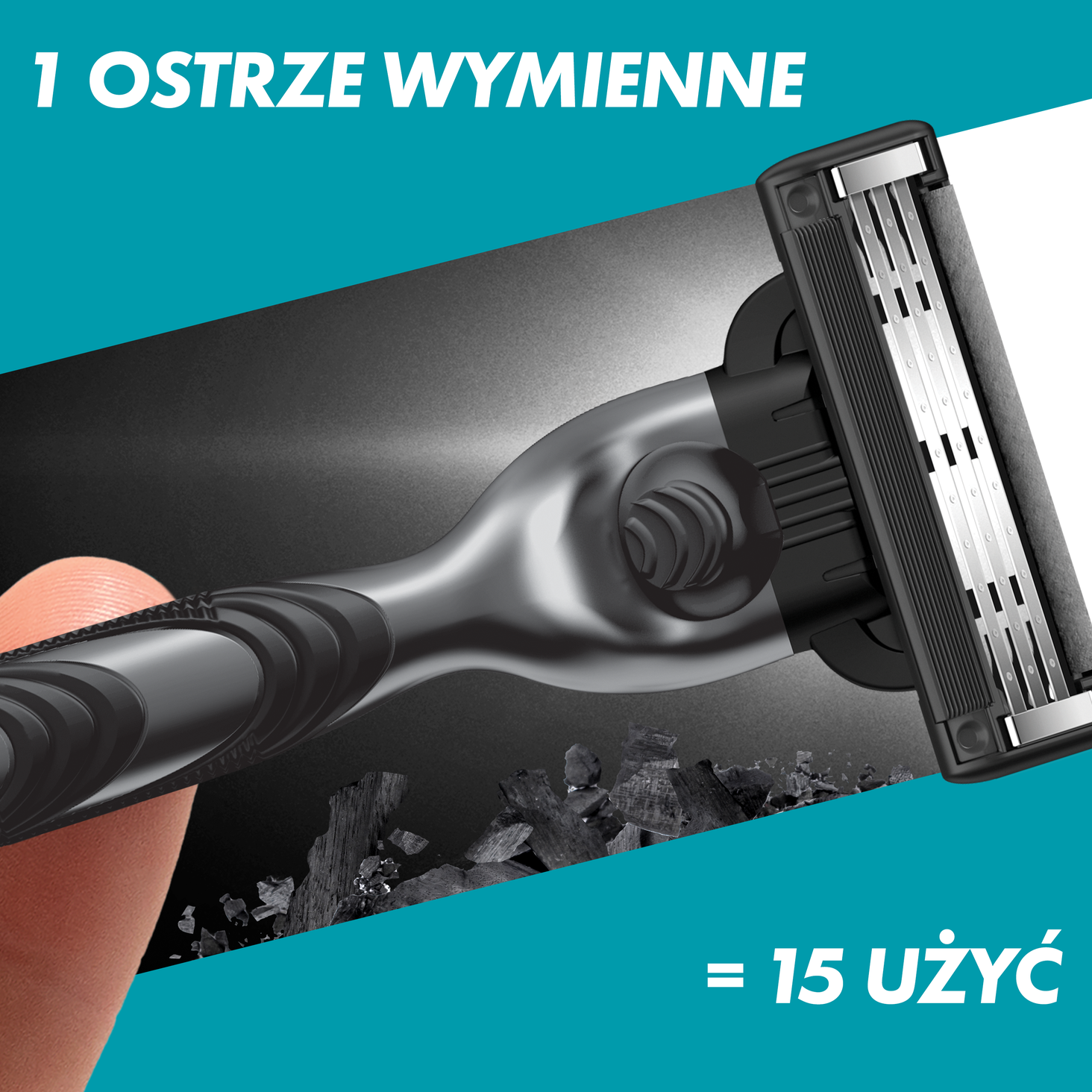 Gillette Mach3 Charcoal Ostrza zdj produktu 3