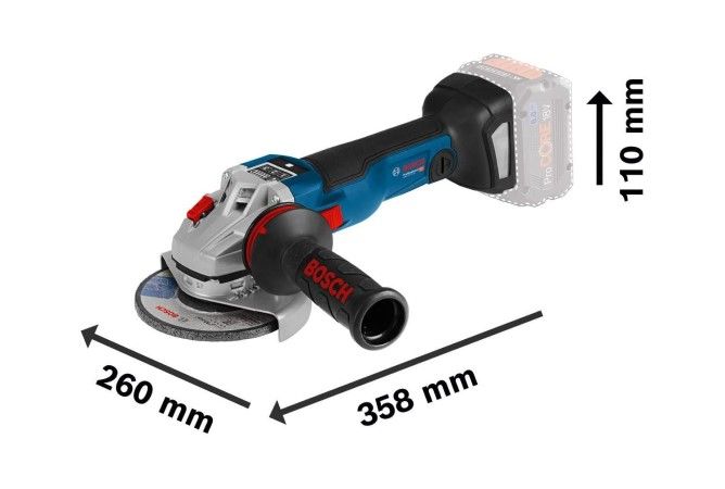 Bosch GWS 18V-10 SC Professional wymiary