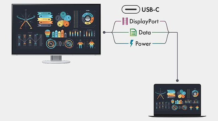 EIZO łączność USB -C