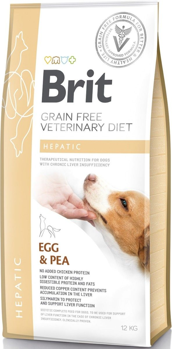 Brit Veterinary Diet Hepatic Egg&Pea 12Kg