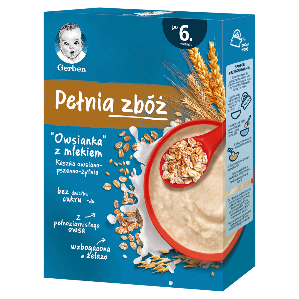 Kaszka Gerber Pełnia Zbóż „Owsianka” z mlekiem - 1