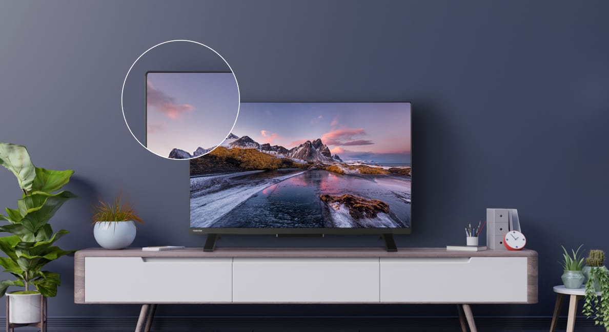 Toshiba 32WA2363DG - bezramkowy design