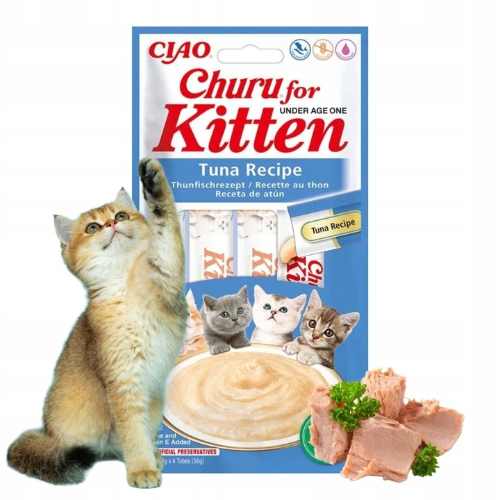 Inaba Cat Churu Kitten Tuńczyk 4x14g