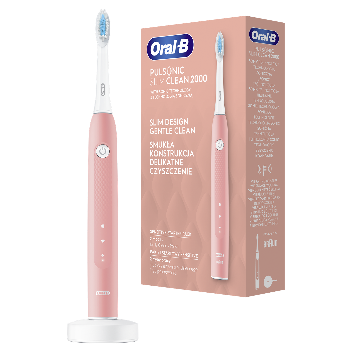 Oral-B Pulsonic Slim Clean 2000 różowy