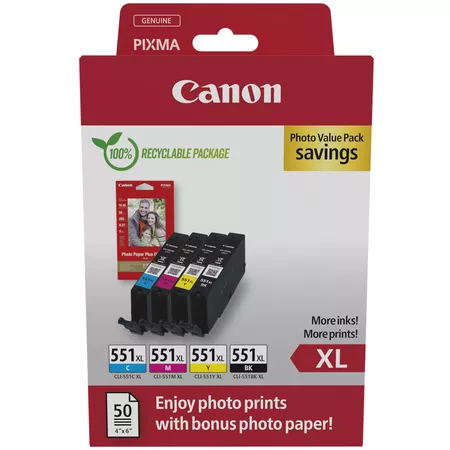 Canon CLI-551XL BK/C/M/Y