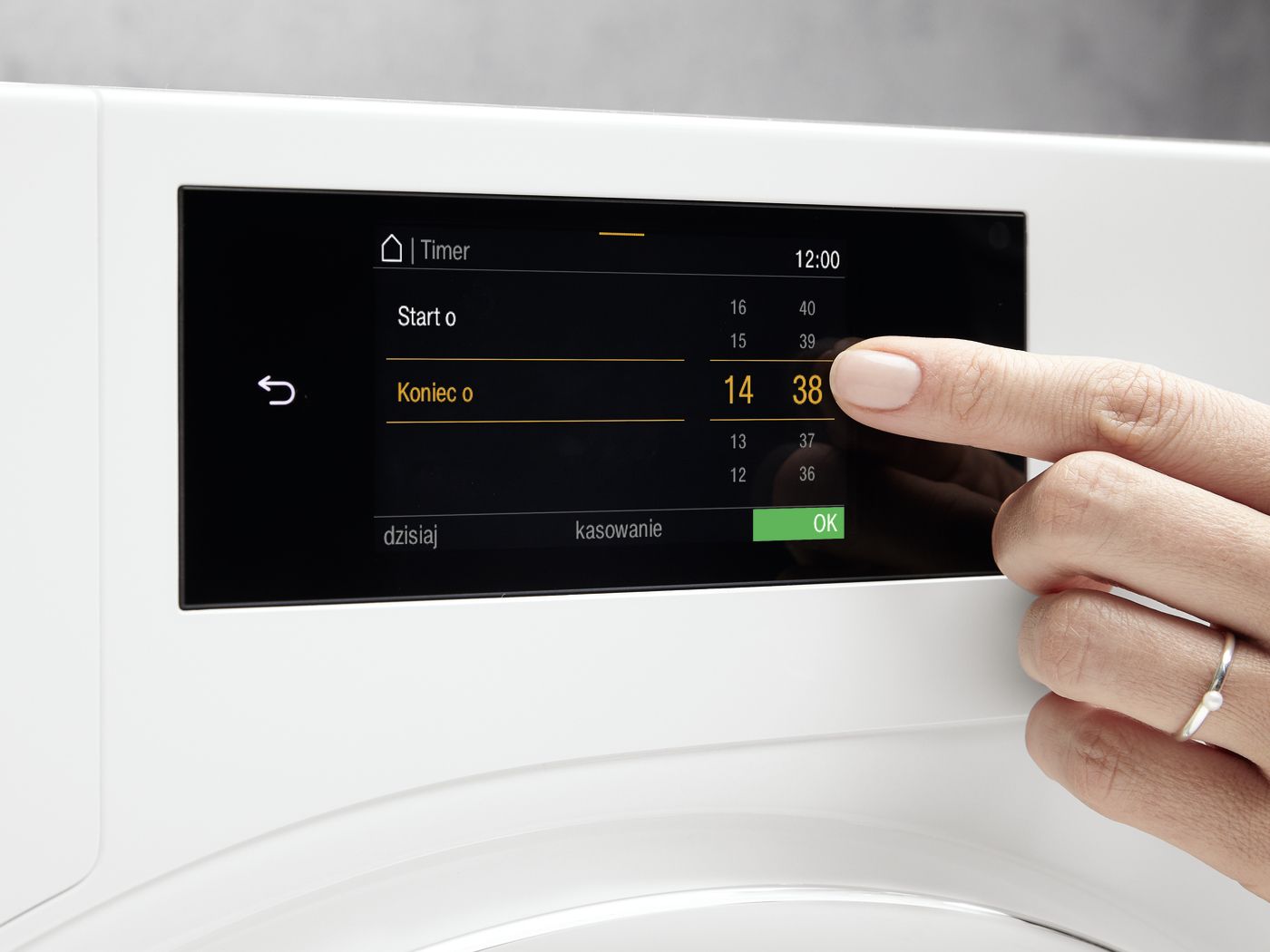 Miele Programowanie startu i wskazania czasu pozostałego