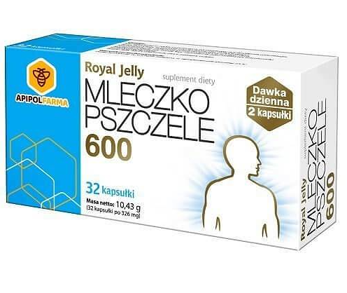 Apipol Farma Mleczko pszczele 600 32kaps.