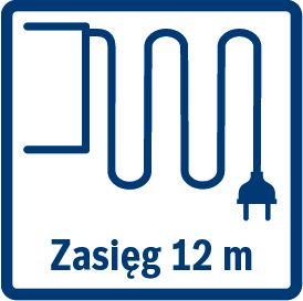 Duży zasięg pracy. ikonka 7