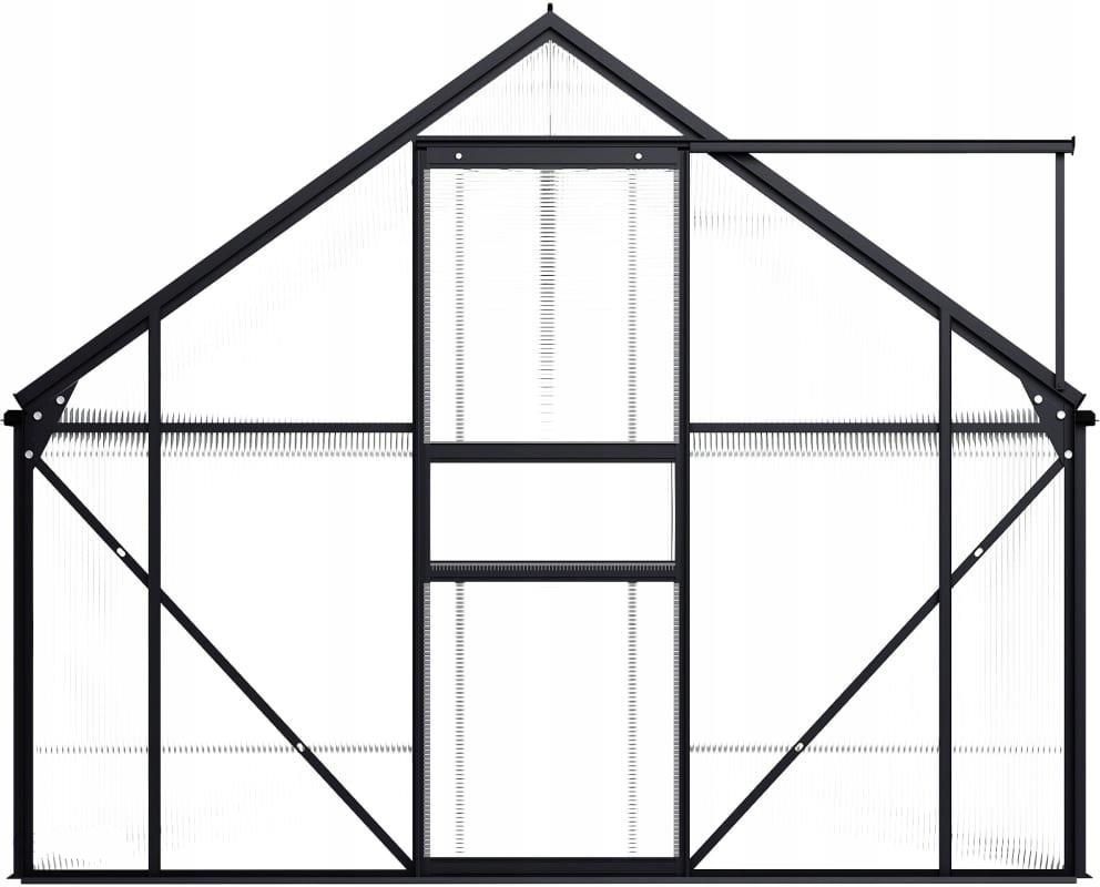 Vidaxl Szklarnia Antracytowa Aluminium 7,03M² 48212 -2