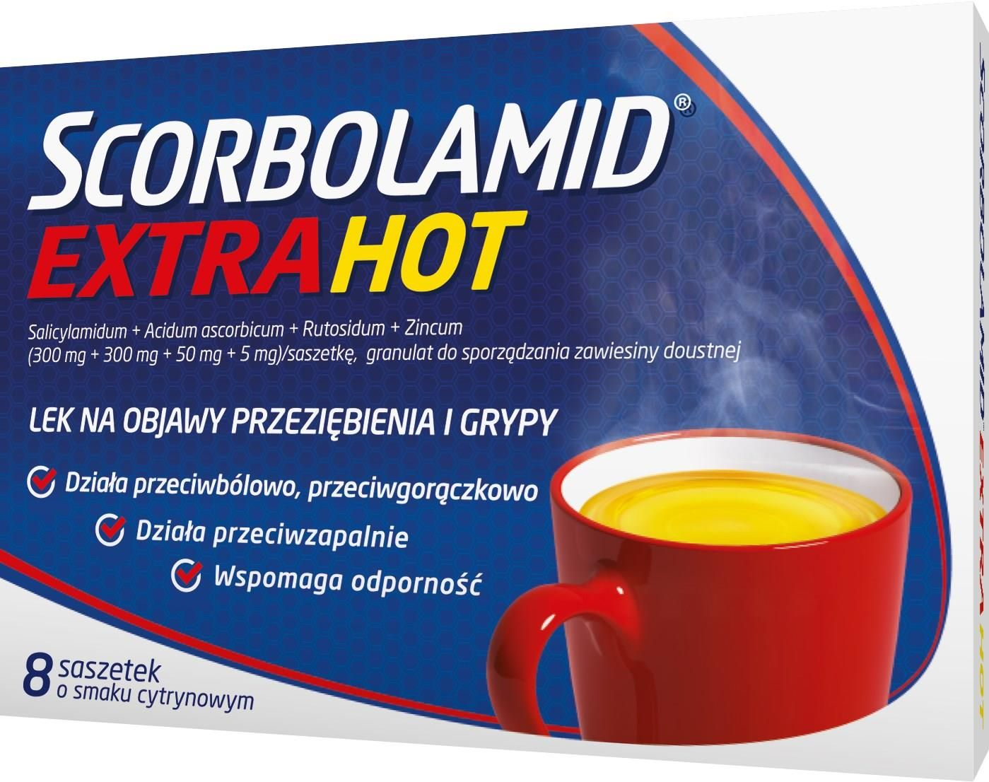 Scorbolamid Extra HOT 8 sasz. opakowanie