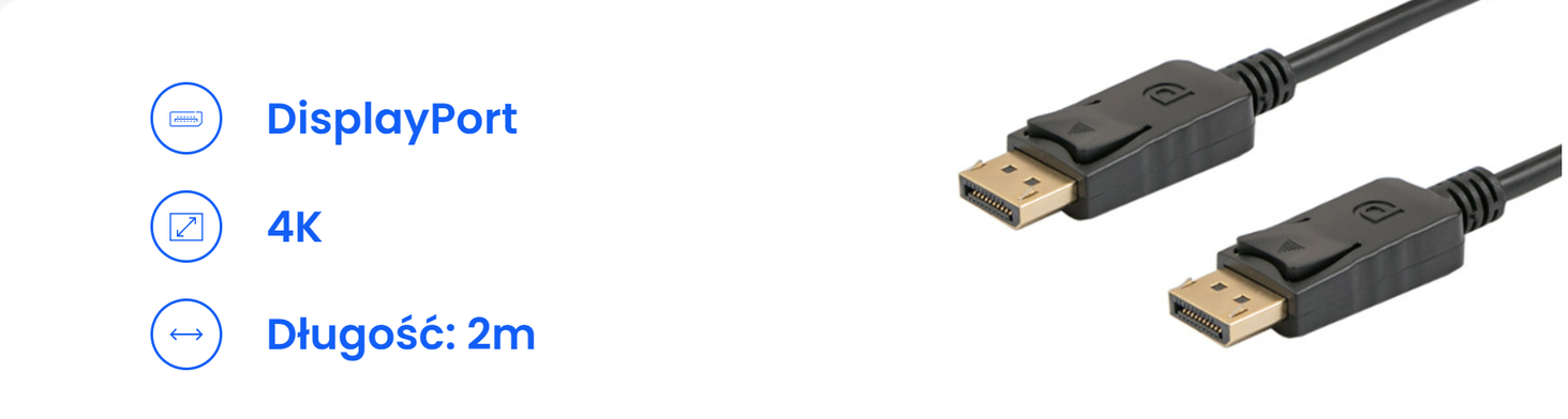 Savio Kabel DisplayPort v1.2 2m (CL-136)