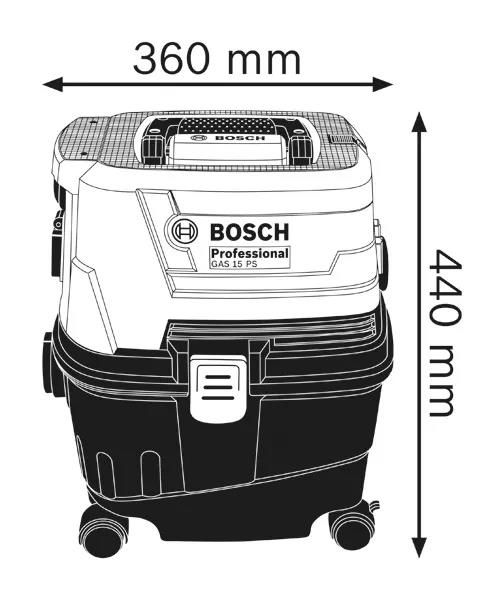 Bosch GAS 15 Professional wymiary