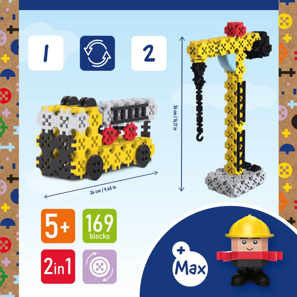 Zestaw klocków Connect 2 w 1 – Żuraw/Dźwig HDS