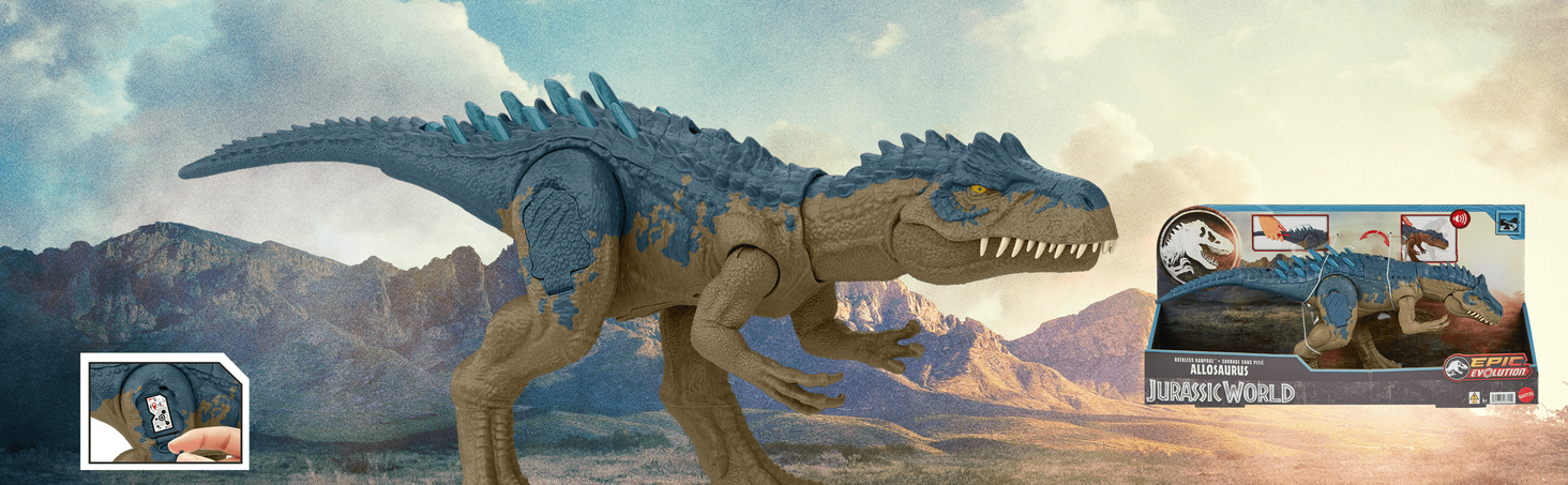 Jurassic World Allozaur – Straszny atak Dinozaur z funkcją 3