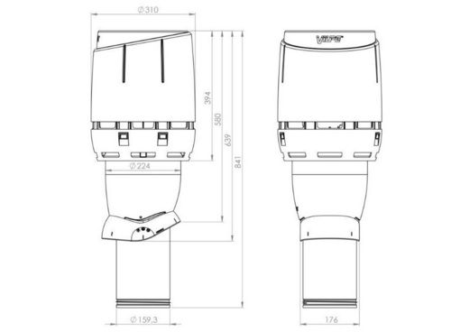 Vilpe FLOW 160P/IS/500 Jasny Szary_2